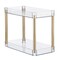 mDesign Slim 2-Tier Household Stackable Storage Shelf Organizer